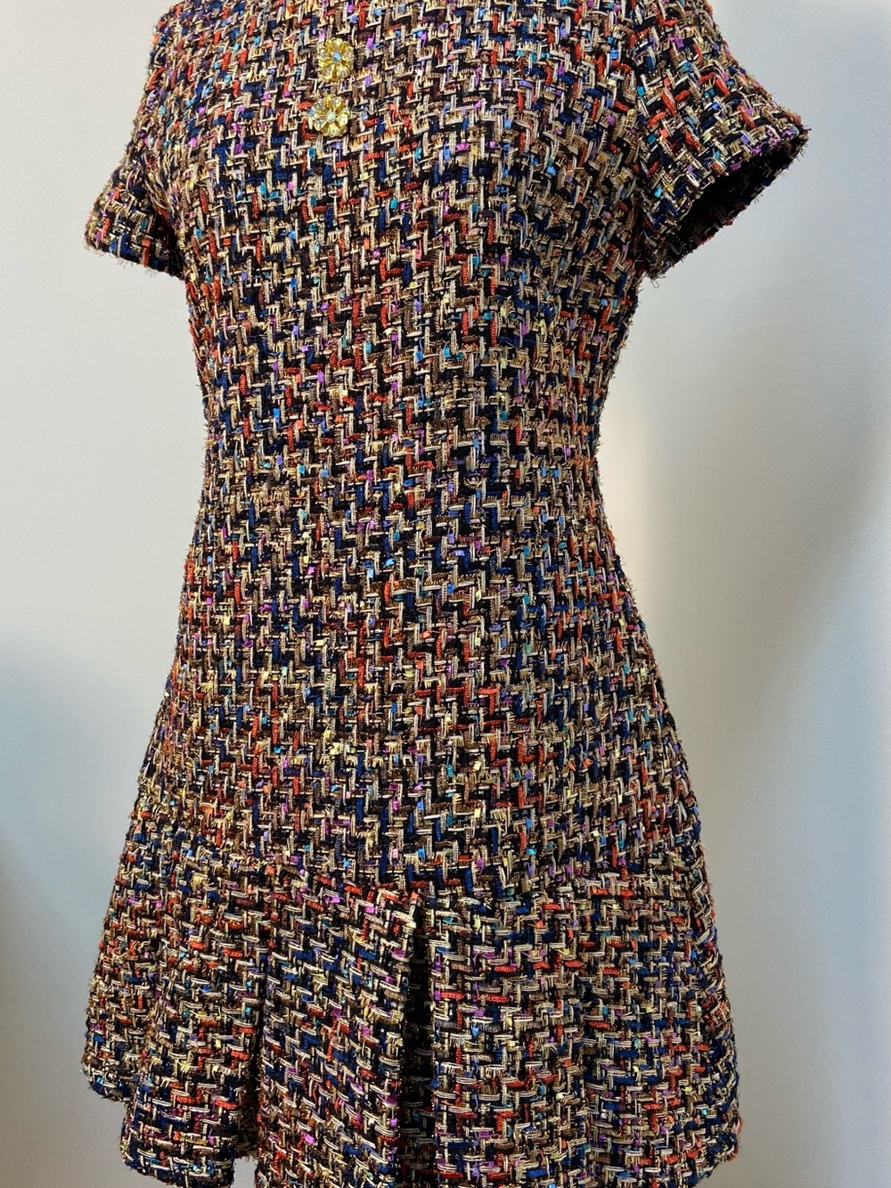 Betsey Johnson Multicolor Tweed Mini Dress - Picture 2 of 8